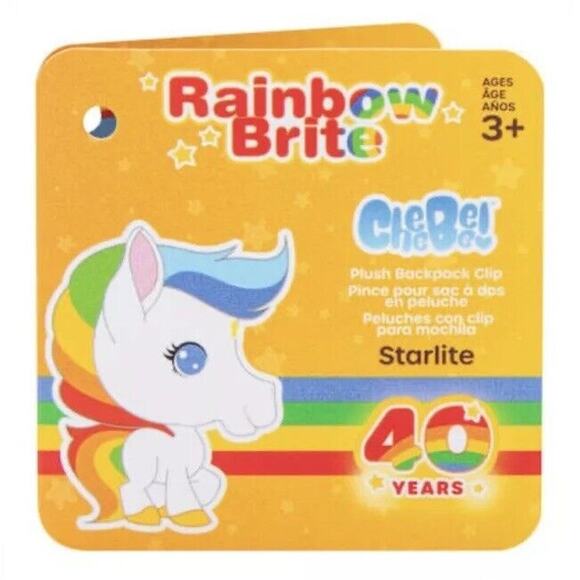 🔥CheeBee Rainbow Brite Starlite 4" PLUSH Backpack Clip Keychain BNWT🔥 - Picture 5 of 6